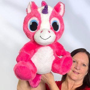 Gorgeous Peek A Boo Toys Pink Soft Cuddly Unicorn 16" Plush Stuffed Animal‎ Toy